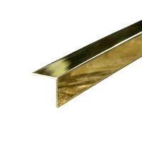 Латунный L-образный профиль глянец