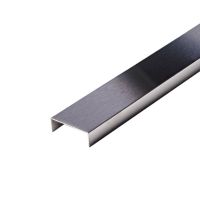 П-образный профиль из нержавеющей стали зеркало (хром, серебро)